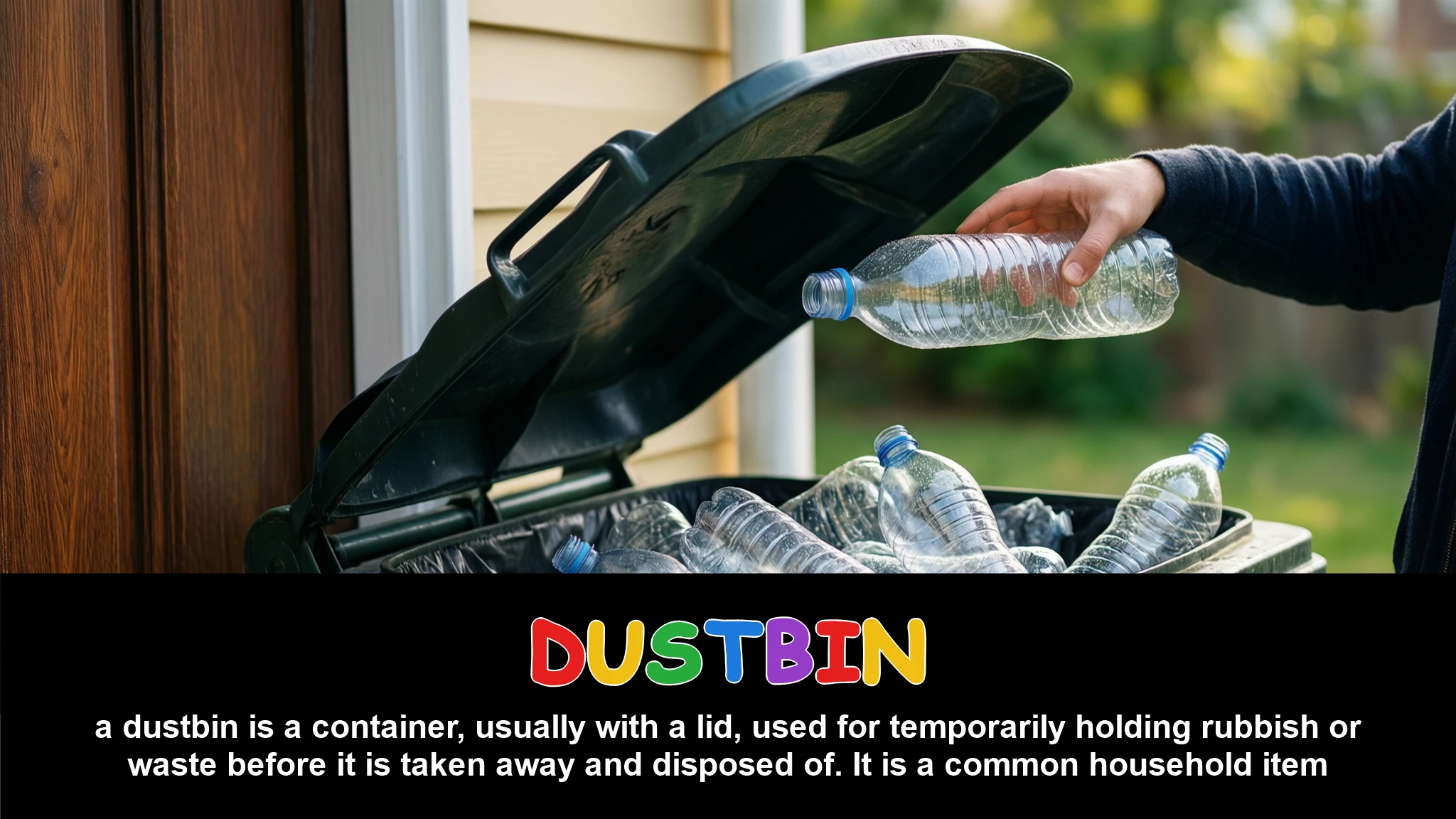 English Illustration for dustbin